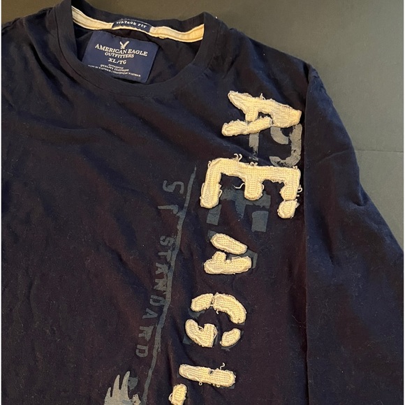 American Eagle Outfitters Crew Neck Long Sleeve Navy Blue Sweater. - Picture 6 of 10